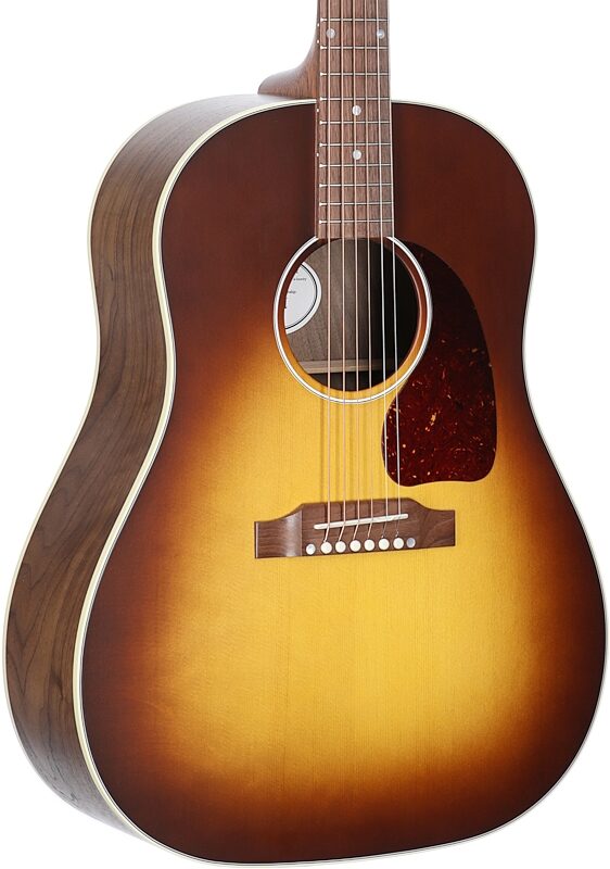 Gibson J-45 Studio Walnut Acoustic-Electric Guitar (with Case), Satin Walnut Burst, Blemished, Full Left Front