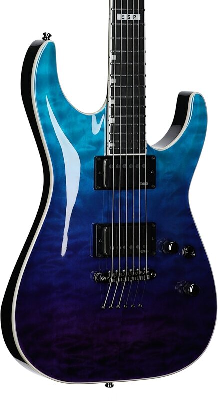 ESP EII Horizon NTII Electric Guitar (with Case), Blue Purple Gradation, Full Left Front