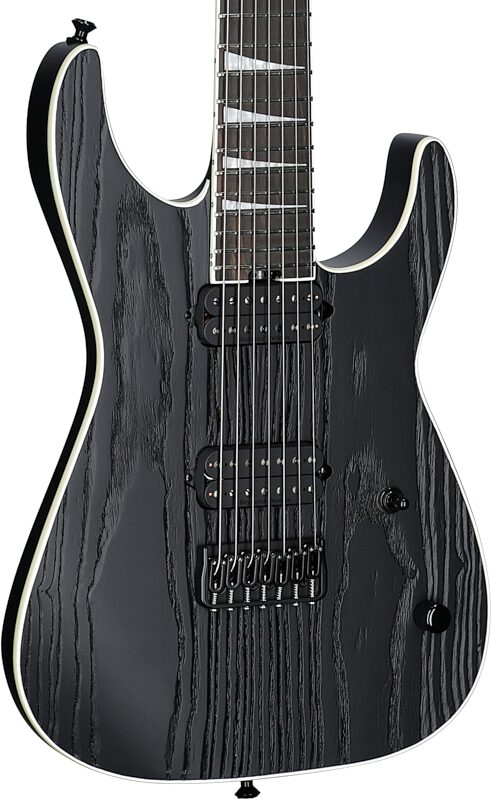 Jackson Pro Jeff Loomis Soloist SL7 HT Electric Guitar, 7-String, Black Ash, Full Left Front