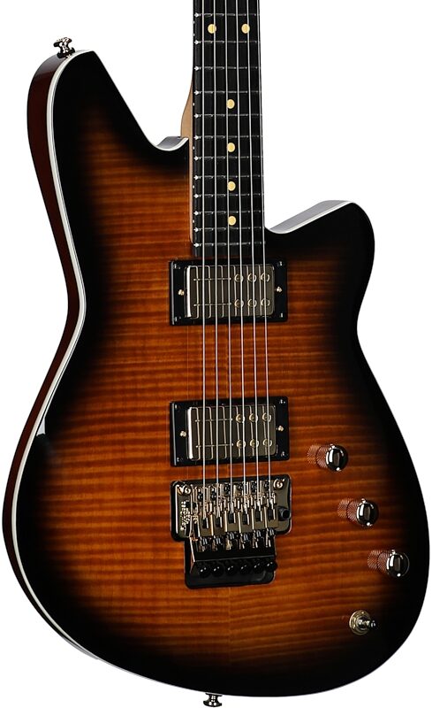 Reverend Kingbolt RA Electric Guitar, Flame Maple, Full Left Front