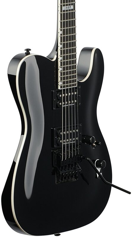 ESP LTD Eclipse 87 Electric Guitar, with Floyd Rose Tremolo, Black, Full Left Front