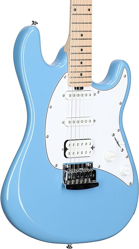 Sterling by Music Man Cutlass CT30HSS Electric Guitar, Chopper Blue, Full Left Front