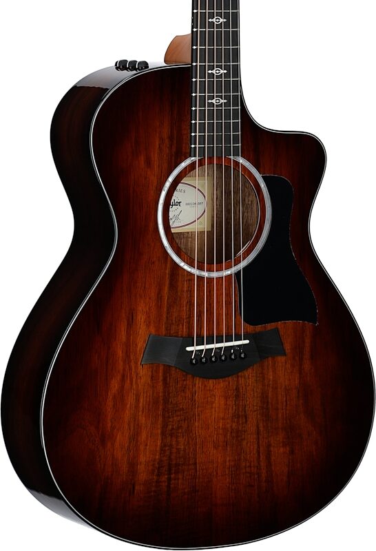 Taylor 222ce-K DLX Grand Concert Acoustic-Electric Guitar (with Case), New, Full Left Front