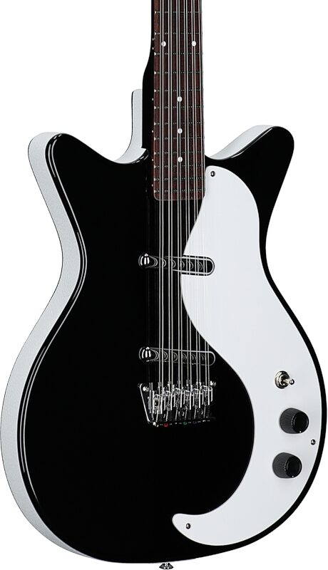 Danelectro 59 Electric Guitar, 12-String, Black, Full Left Front