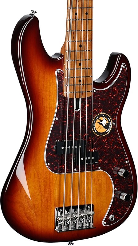 Sire Marcus Miller P5 Electric Bass, 5-String, Tobacco Sunburst, Full Left Front