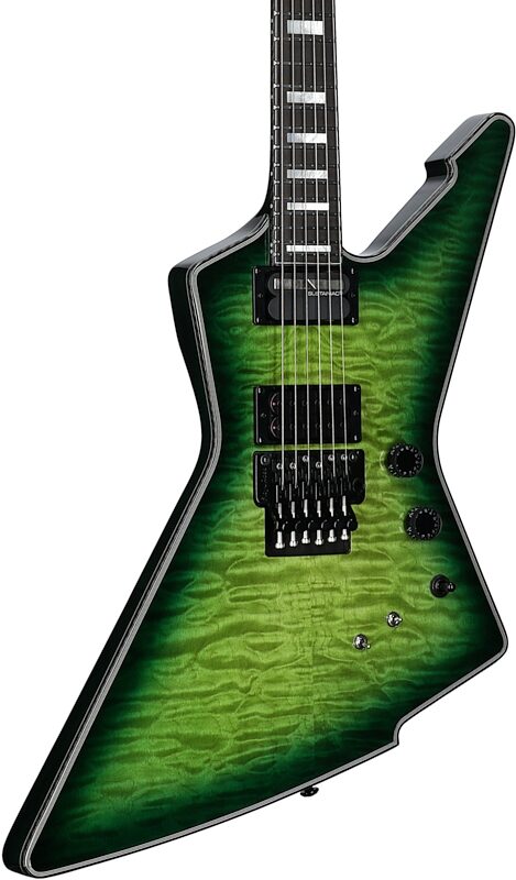 Schecter E-1 FR S Special Edition Electric Guitar, Green Burst, Full Left Front