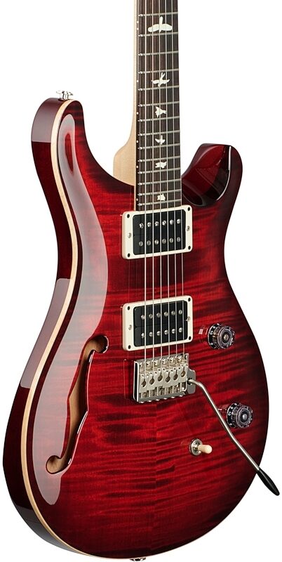 PRS Paul Reed Smith CE 24 Semi-Hollowbody Electric Guitar (with Gig Bag), Fire Red Burst, Full Left Front