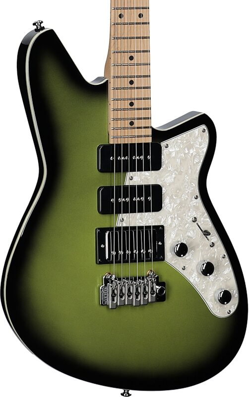 Reverend Six Gun HPP Electric Guitar, Avocado Burst, Full Left Front