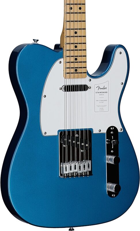 Fender Standard Telecaster Electric Guitar, Maple Fingerboard, Aqua Marine Metallic, Full Left Front