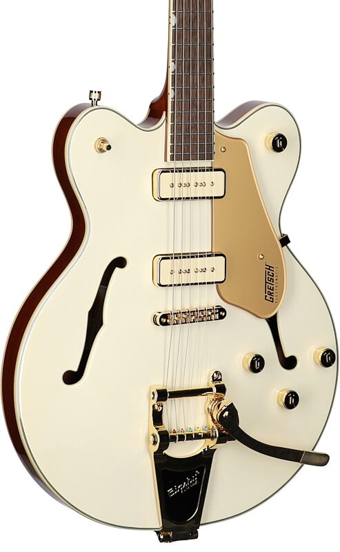 Gretsch Electromatic Pristine Limited Edition Centerblock Electric Guitar, White Gold, Full Left Front