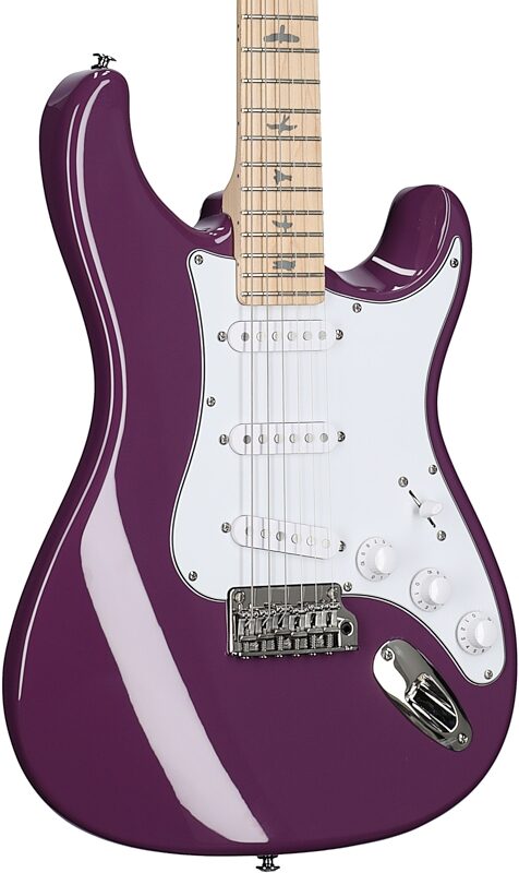 PRS Paul Reed Smith SE Silver Sky Electric Guitar, Maple Fingerboard (with Gig Bag), Summit Purple, Full Left Front