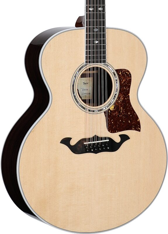 Taylor 855e Jumbo Acoustic-Electric Guitar, 12-String (with Case), New, Full Left Front