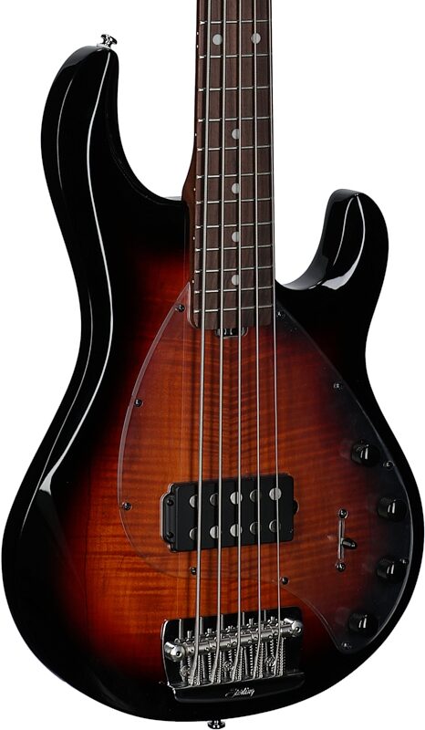 Sterling by Music Man StingRay RAY35SM Electric Bass, 3-Tone Sunburst, Full Left Front