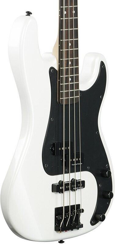 ESP LTD Surveyor 87 Electric Bass, Pearl White, Full Left Front