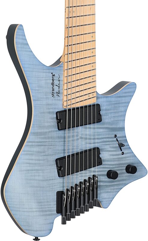 Strandberg Boden Standard NX 8 Electric Guitar, 8-String (with Gig Bag), Blue, Full Left Front