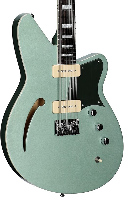 Reverend Airwave Electric Guitar, 12-String, Metallic Alpine, Full Left Front