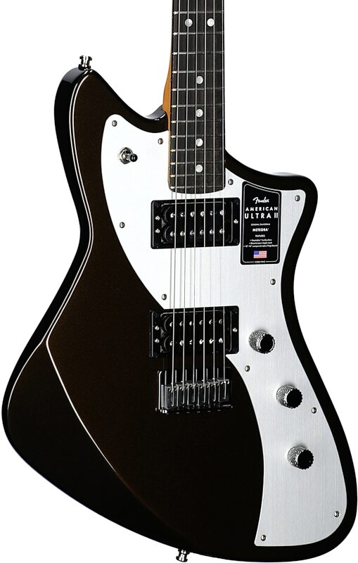 Fender American Ultra II Meteora Electric Guitar, Ebony Fingerboard (with Case), Texas Tea, Full Left Front