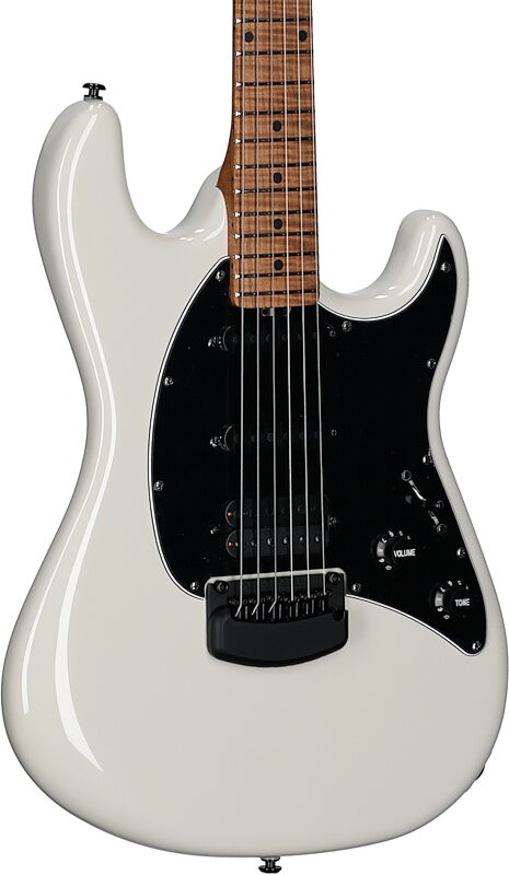 Ernie Ball Music Man Cutlass RS HSS Electric Guitar (with Case), Limestone, Full Left Front