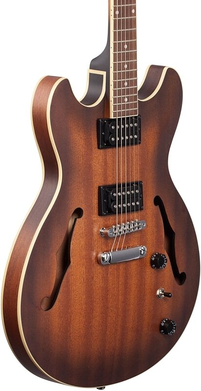 Ibanez AS53 Artcore Semi-Hollowbody Electric Guitar, Tobacco Flat, Blemished, Full Left Front