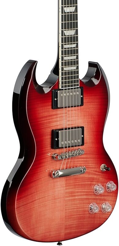 Epiphone SG Modern Figured Electric Guitar, Transparent Red, Full Left Front