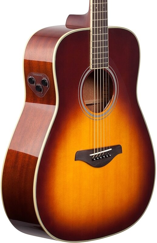 Yamaha FG-TA Dreadnought TransAcoustic Acoustic-Electric Guitar, Brown Sunburst, Customer Return, Blemished, Full Left Front