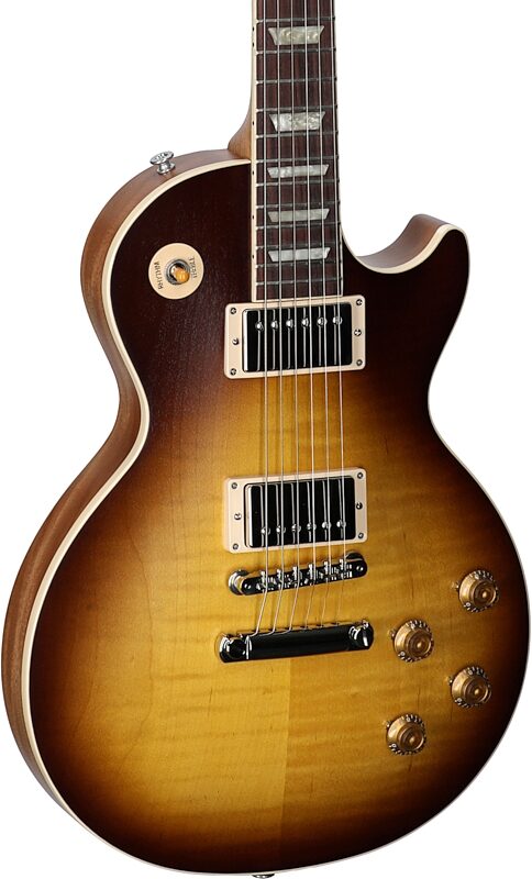 Gibson Les Paul Standard '50s Faded Electric Guitar (with Case), Vintage Tobacco Burst, Full Left Front