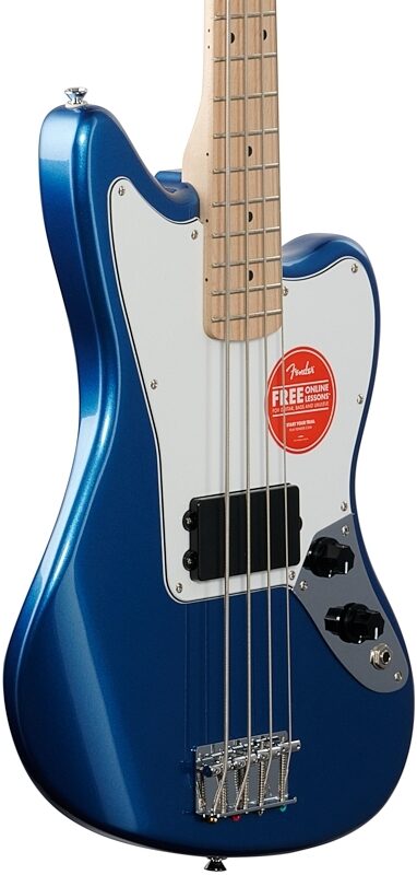 Squier Affinity Jaguar Bass H Electric Bass, Maple Fingerboard, Lake Placid Blue, Full Left Front