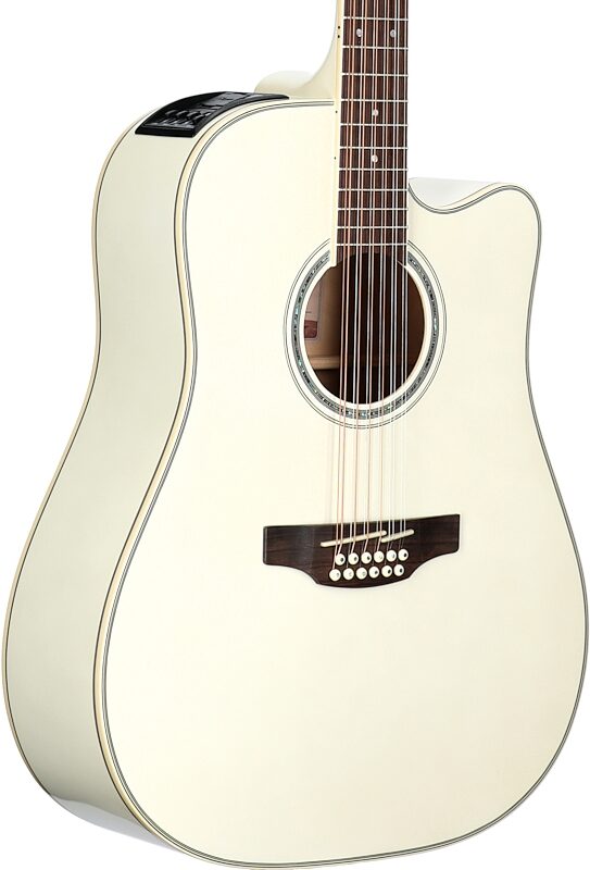 Takamine GD37CE-12 Acoustic-Electric Guitar, 12-String (with Gig Bag), Pearl White, Full Left Front