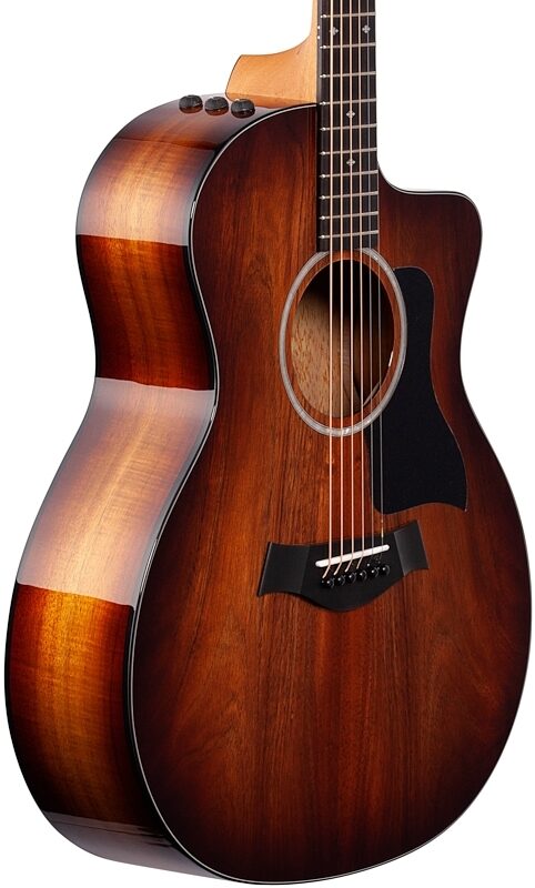 Taylor 224ce-K Koa Deluxe Grand Auditorium Acoustic-Electric Guitar (with Case), Shaded Edge Burst, Full Left Front