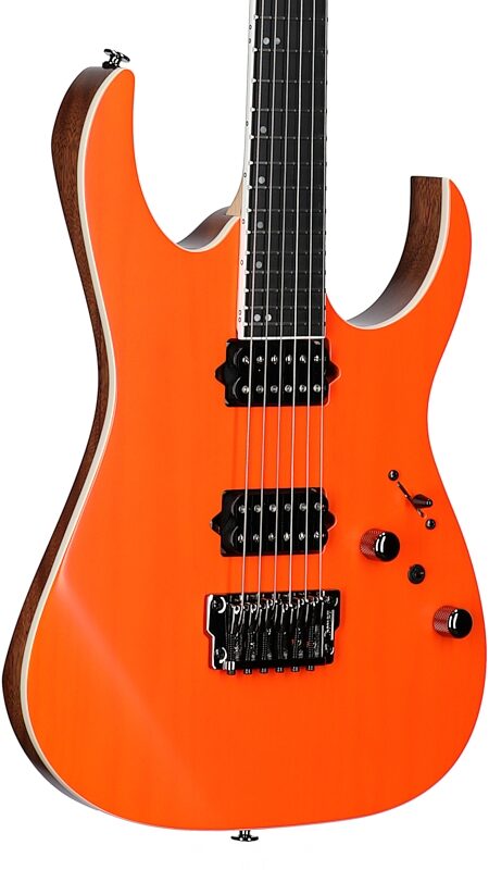 Ibanez RGR5221 Prestige Electric Guitar (with Case), Transparent Fluorescent Orange, Full Left Front