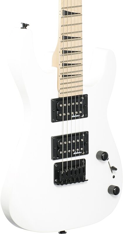 Jackson JS Dinky Minion JS1XM 2/3-Scale Electric Guitar, with Maple Fingerboard, Snow White, Full Left Front