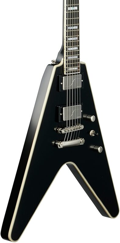 Epiphone Flying V Prophecy Electric Guitar, Black Aged Gloss, Full Left Front