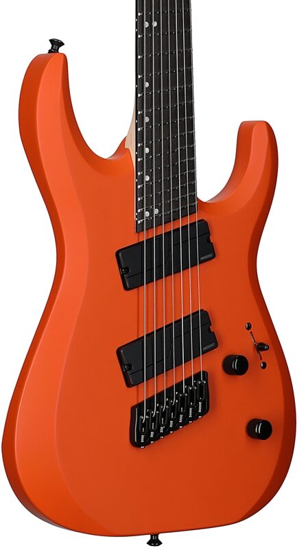 Jackson Pro Plus DK Modern HT7 7-String (with Gig Bag), Satin Orange, Full Left Front