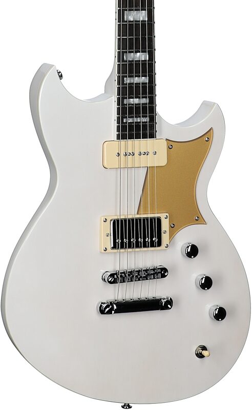 Reverend Sensei H90 Electric Guitar, Transparent White, Full Left Front