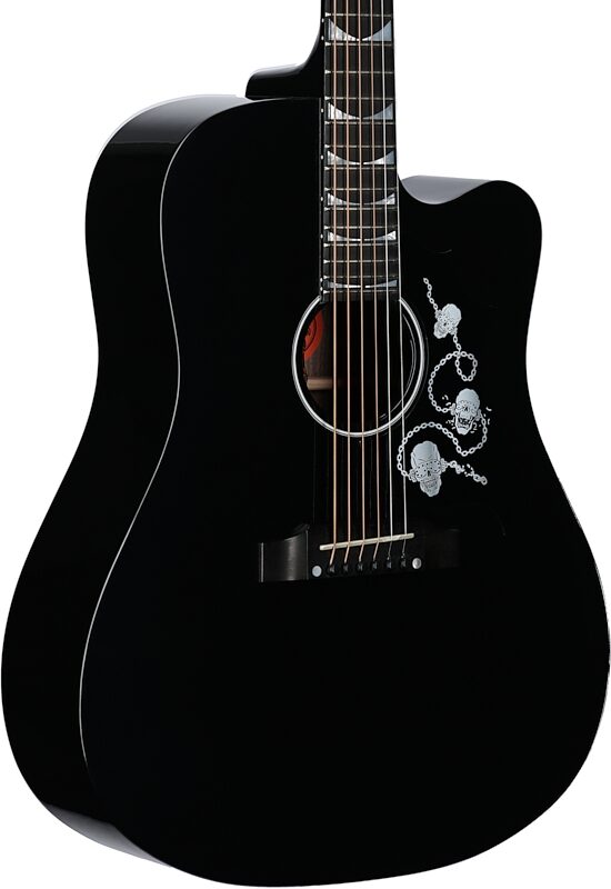 Gibson Limited Edition Dave Mustaine Songwriter Signed Acoustic-Electric Guitar, Ebony, Scratch and Dent, Full Left Front