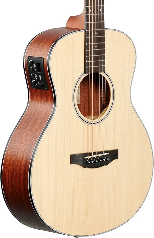 Kepma K3 Series M3-130 Mini Acoustic-Electric Guitar, Natural Matte, Full Left Front