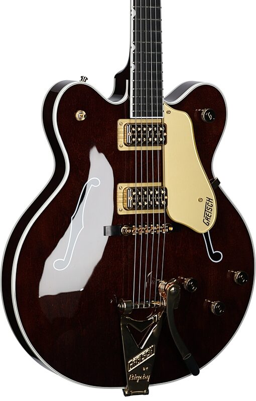 Gretsch G6122TG Players Edition Country Gentleman Electric Guitar (with Case), Walnut, Full Left Front