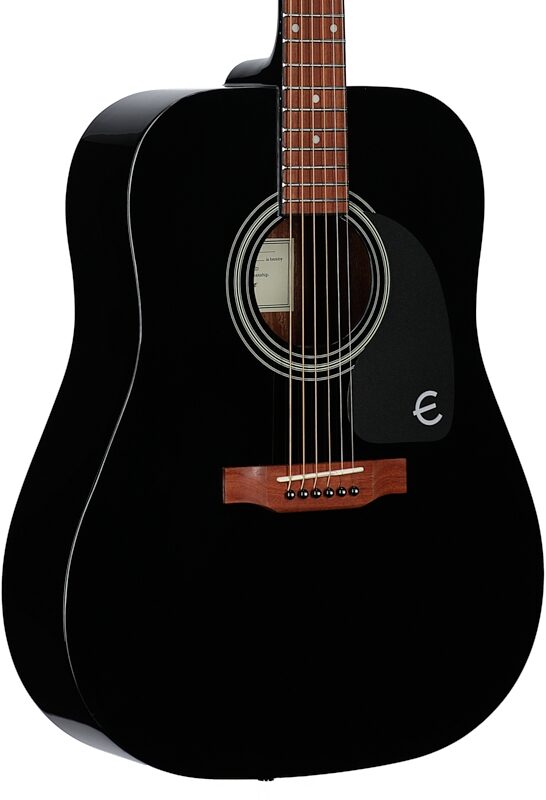 Epiphone PRO-1 Acoustic Guitar, Ebony, Full Left Front