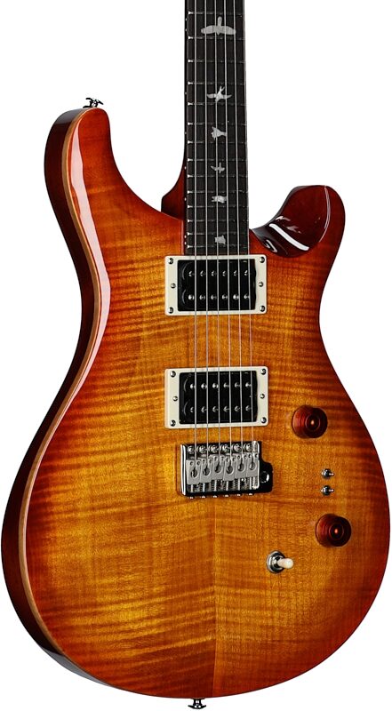 PRS Paul Reed Smith SE Custom 24-08 Electric Guitar (with Gig Bag), Vintage Sunburst, Full Left Front