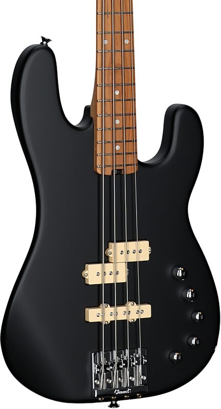 Charvel Pro-Mod San Dimas PJ IV Electric Bass, Satin Black, Full Left Front