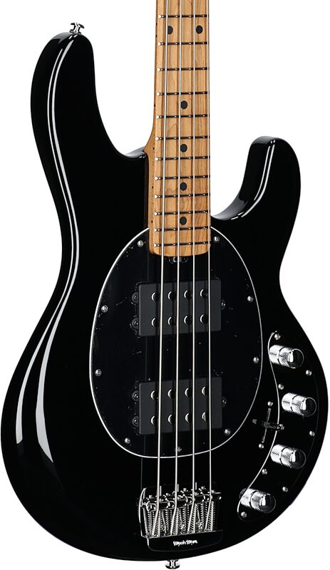 Ernie Ball Music Man StingRay Special HH Electric Bass (with Case), Black, Full Left Front