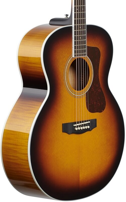 Guild F-250E Deluxe Jumbo Acoustic-Electric Guitar, New, Full Left Front