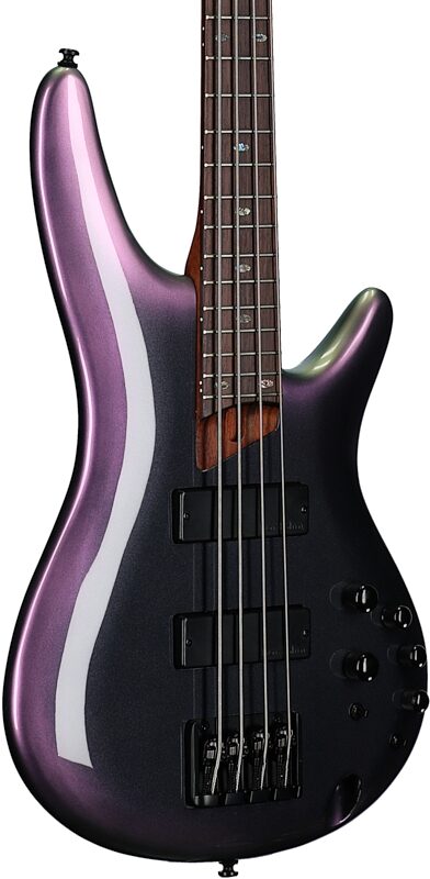 Ibanez SR500E Electric Bass, Black Aurora Burst, Full Left Front