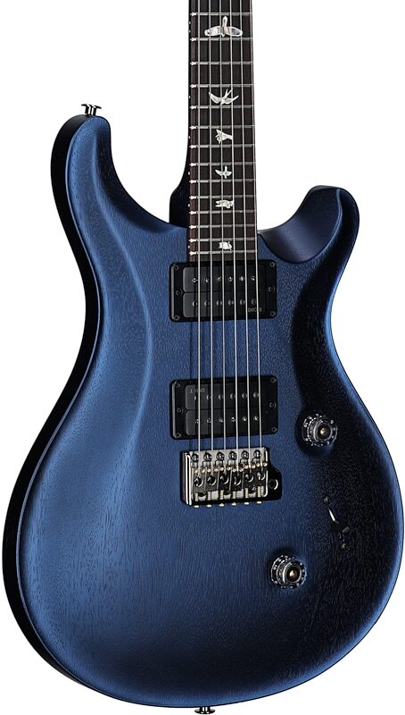 PRS Paul Reed Smith Satin Standard 24 Electric Guitar (with Case), Pearl Black, Full Left Front
