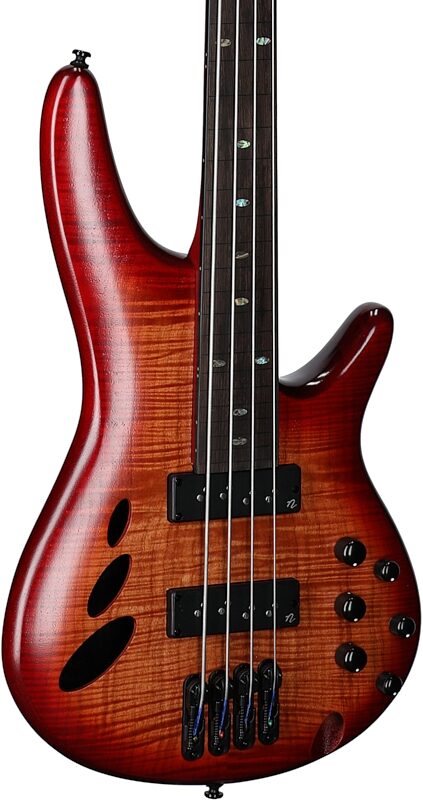 Ibanez SRD900F Bass Workshop Fretless Electric Bass, Brown, Full Left Front
