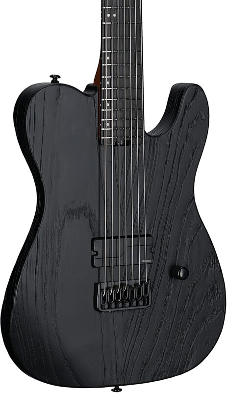 ESP LTD TE-1007 Baritone Electric Guitar, Black Blast, Full Left Front