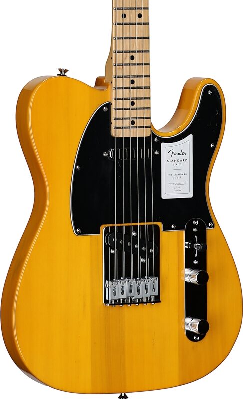 Fender Standard Telecaster Electric Guitar, Maple Fingerboard, Butterscotch Blonde, Full Left Front