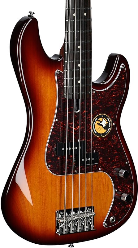 Sire Marcus Miller P5R Electric Bass, 5-String, Tobacco Sunburst, Full Left Front