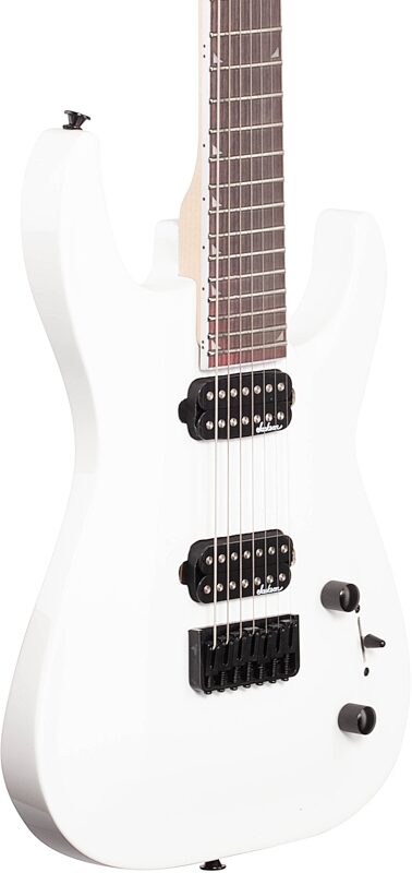 Jackson JS32-7 DKA Dinky HT Electric Guitar, with Amaranth Fingerboard 7-String, Snow White, Full Left Front
