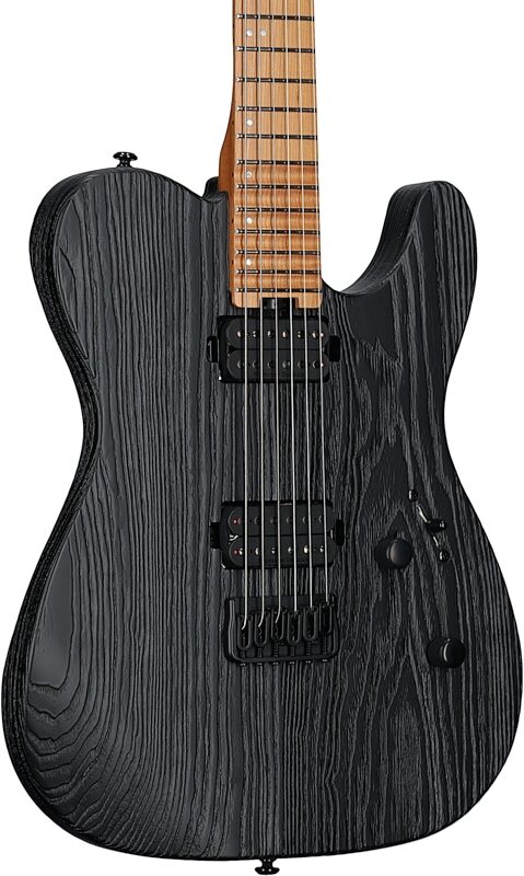 ESP LTD TE-1000 Black Blast Electric Guitar, with Seymour Duncan Pickups, Black Blast, Full Left Front